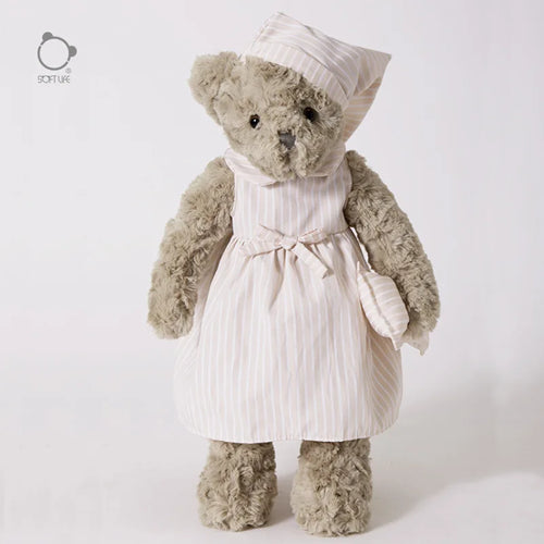 42cm Couple Pajamas Teddy Bear Soft Stuffed Toys For Girls Boys Kawai Plush Animal Baby Shower Wedding Doll Kids Birthday Gifts