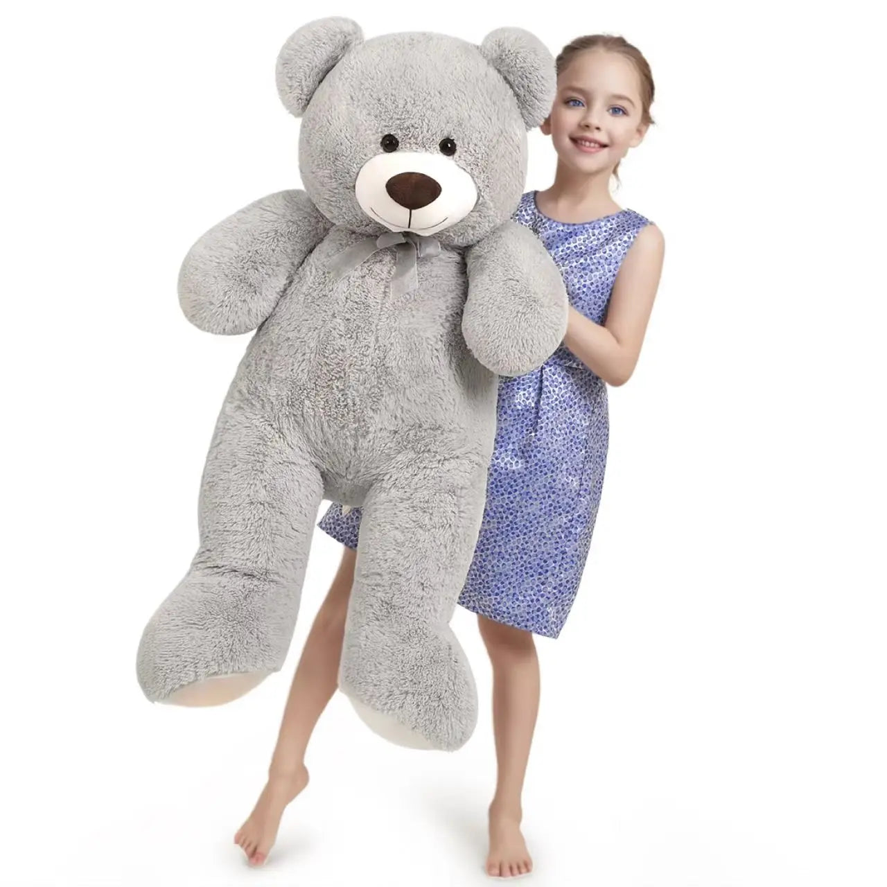 SNOWOLF Giant Teddy Bear Stuffed Animal 43.3in Cute Brown/Beige Valentine's Bear for Girlfriend Boyfriend Mom Birthday