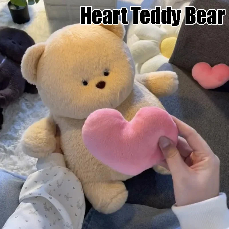 Valentine Day Gift 35cm Teddy Bear Holding Recordable Heart Plush Toy Love Confession with Voice Message
